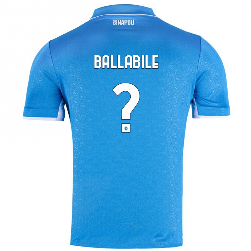 Kids Football Ernesto Ballabile #0 Sky Blue Home Jersey 2024/25 T-Shirt