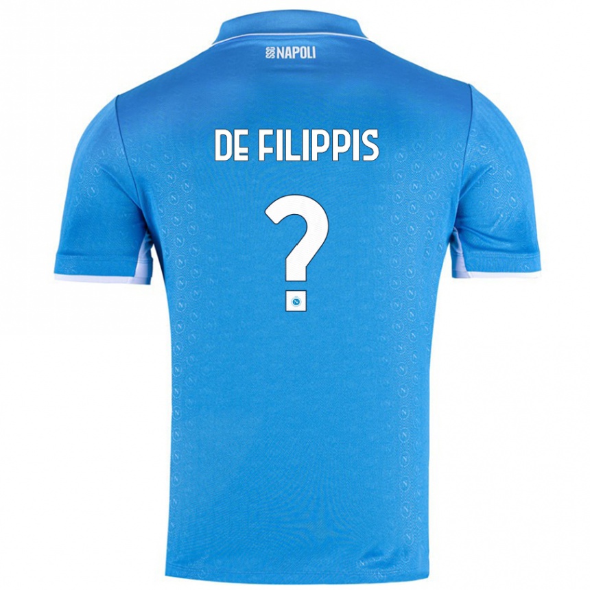 Kids Football Antonio De Filippis #0 Sky Blue Home Jersey 2024/25 T-Shirt