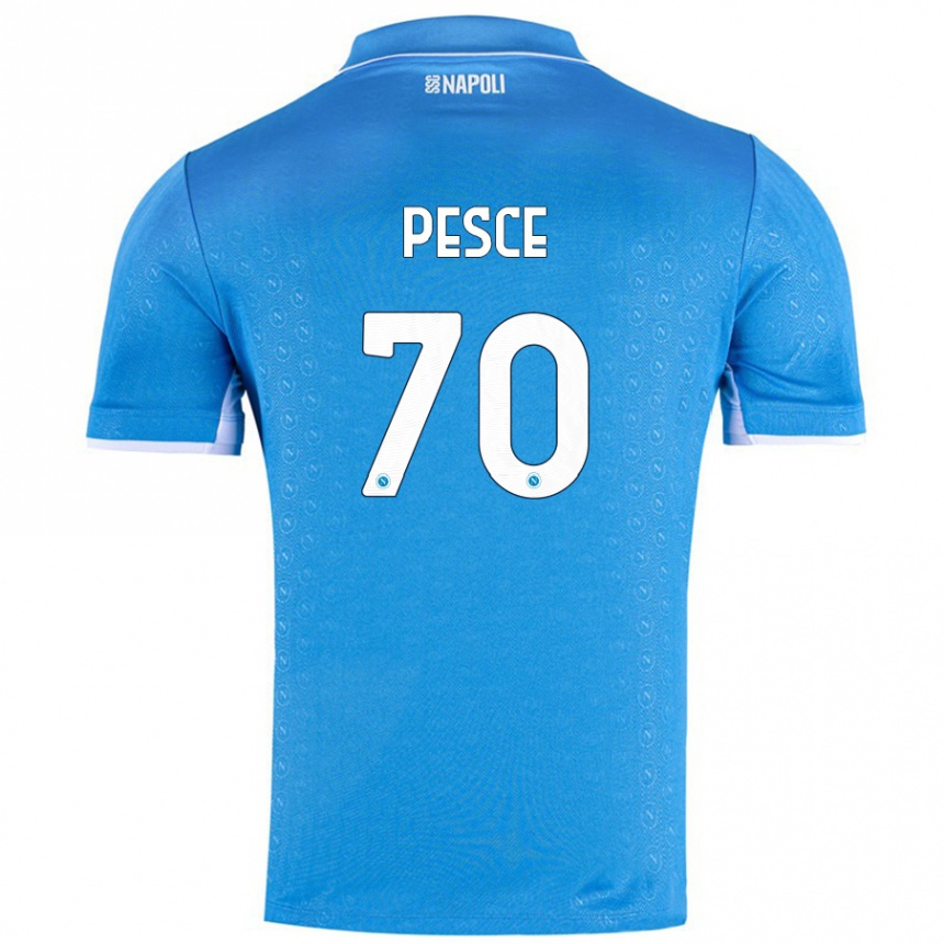 Kids Football Antonio Pesce #70 Sky Blue Home Jersey 2024/25 T-Shirt