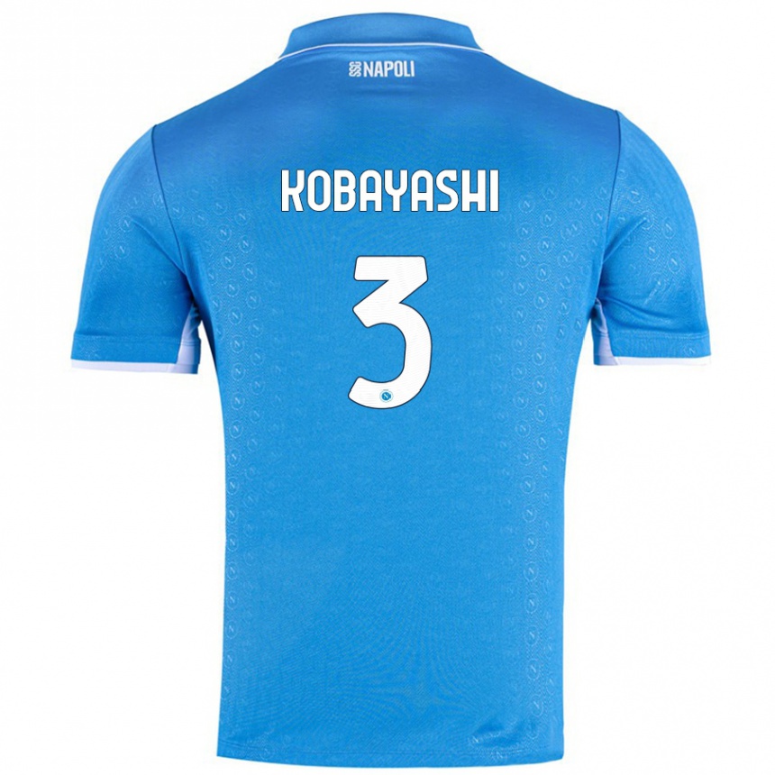 Kids Football Miharu Kobayashi #3 Sky Blue Home Jersey 2024/25 T-Shirt