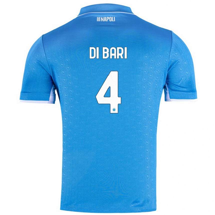 Kids Football Martina Di Bari #4 Sky Blue Home Jersey 2024/25 T-Shirt