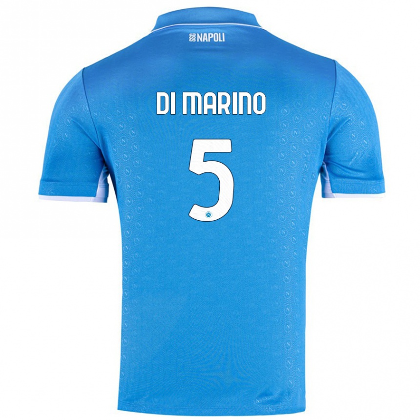 Kids Football Paola Di Marino #5 Sky Blue Home Jersey 2024/25 T-Shirt