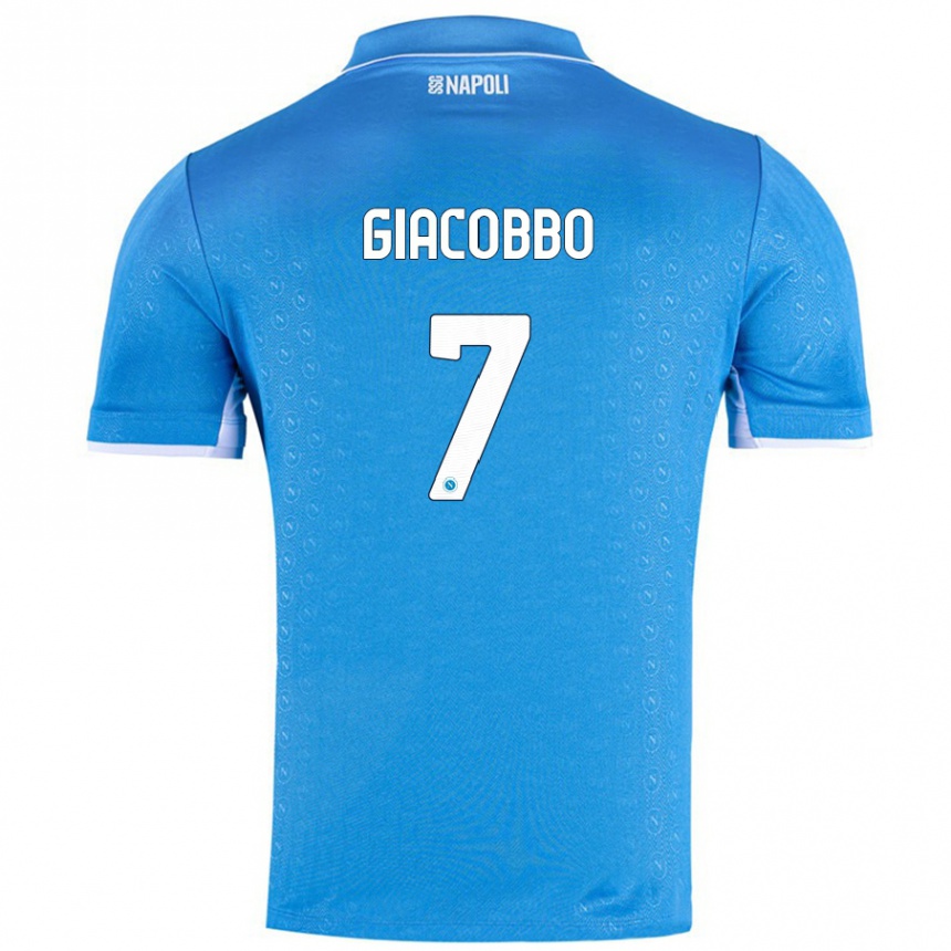 Kids Football Giulia Giacobbo #7 Sky Blue Home Jersey 2024/25 T-Shirt