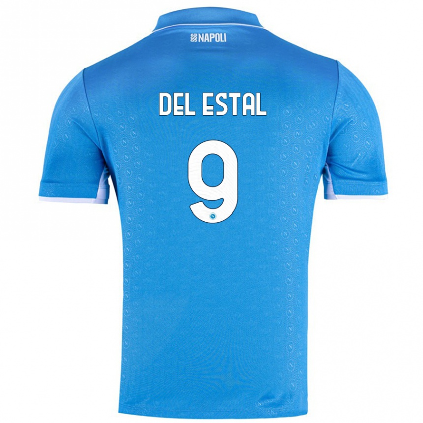 Kids Football Eli Del Estal #9 Sky Blue Home Jersey 2024/25 T-Shirt