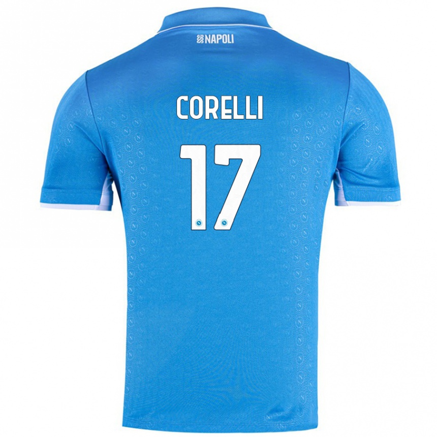 Kids Football Alice Corelli #17 Sky Blue Home Jersey 2024/25 T-Shirt