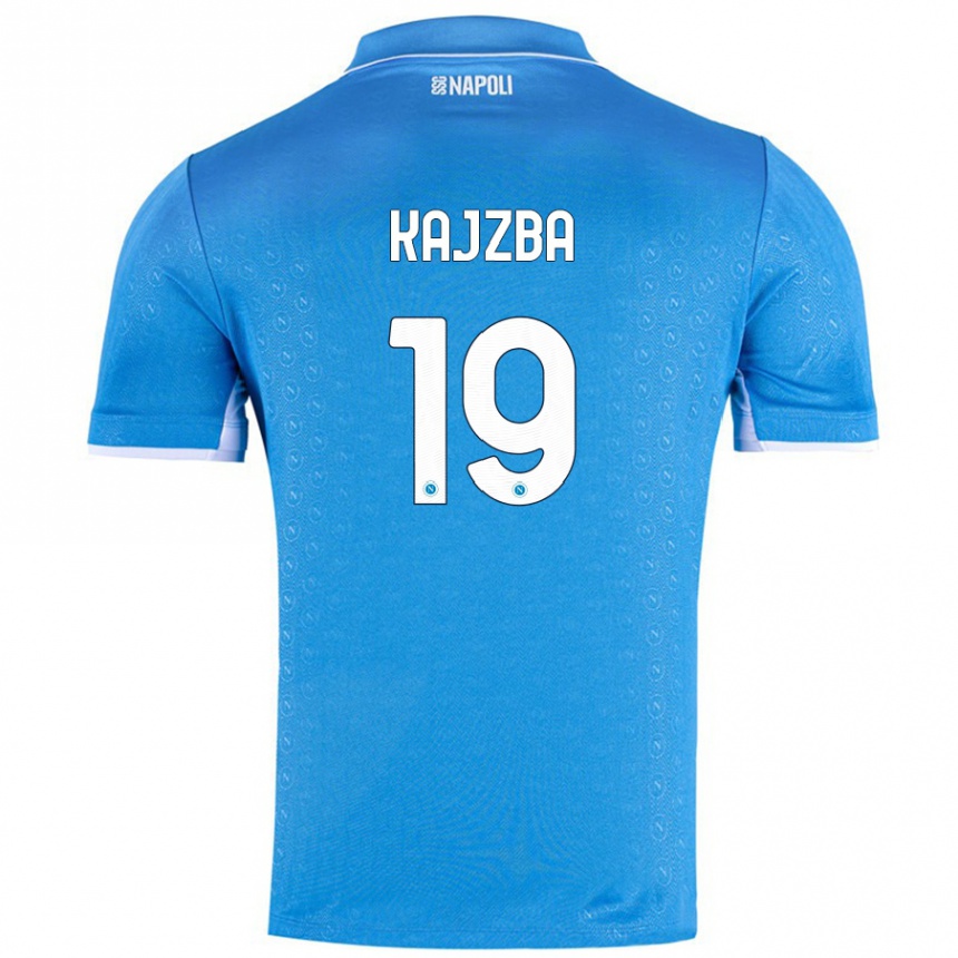 Kids Football Nina Kajzba #19 Sky Blue Home Jersey 2024/25 T-Shirt