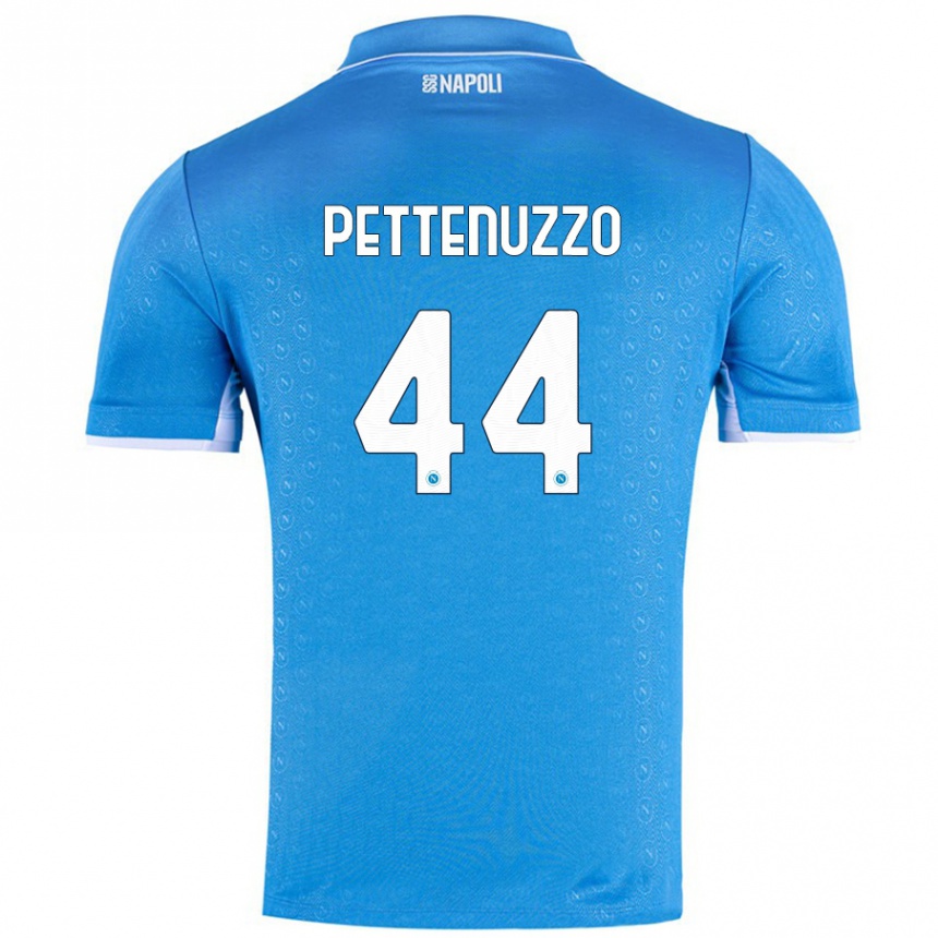 Kids Football Tecla Pettenuzzo #44 Sky Blue Home Jersey 2024/25 T-Shirt