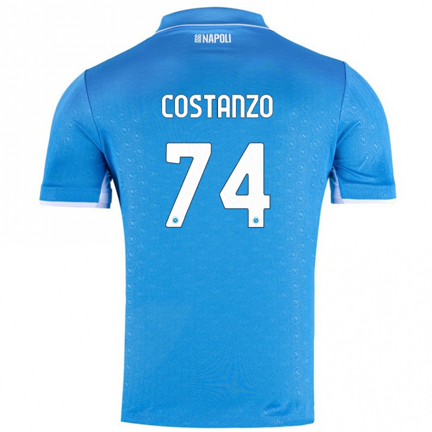 Kids Football Davide Costanzo #74 Sky Blue Home Jersey 2024/25 T-Shirt