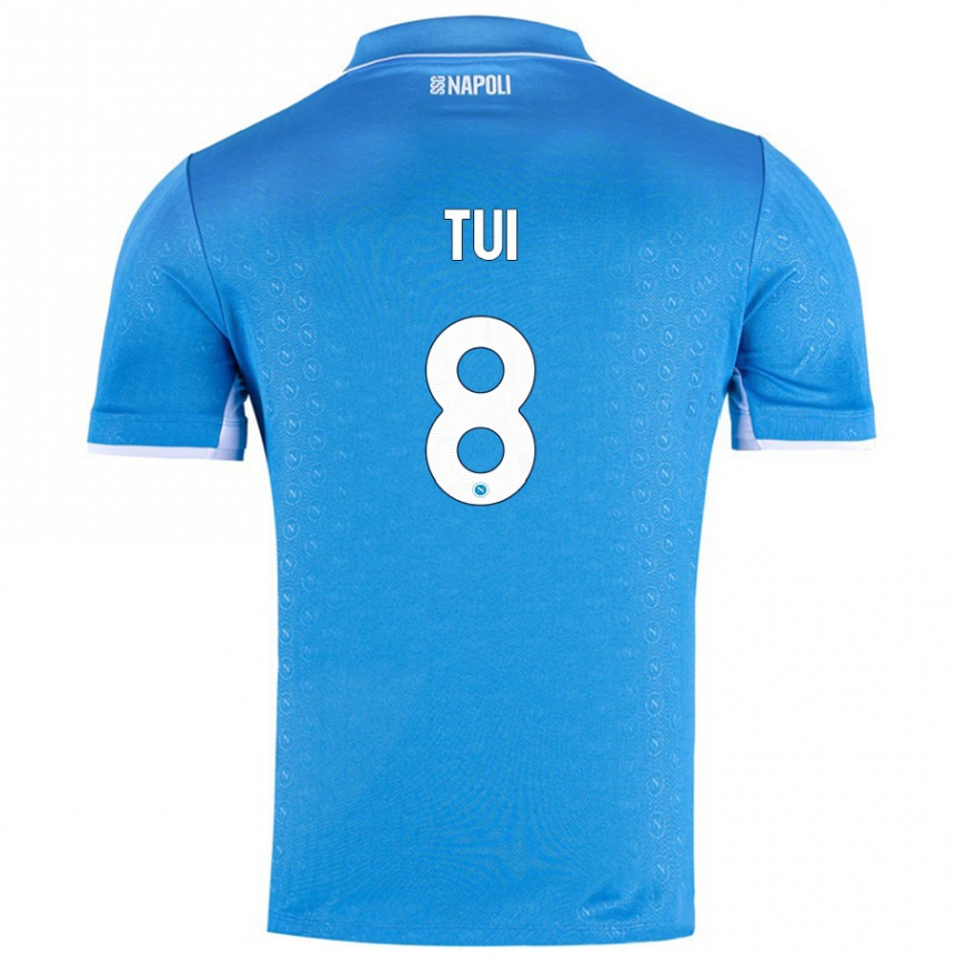 Kids Football Sara Tui #8 Sky Blue Home Jersey 2024/25 T-Shirt