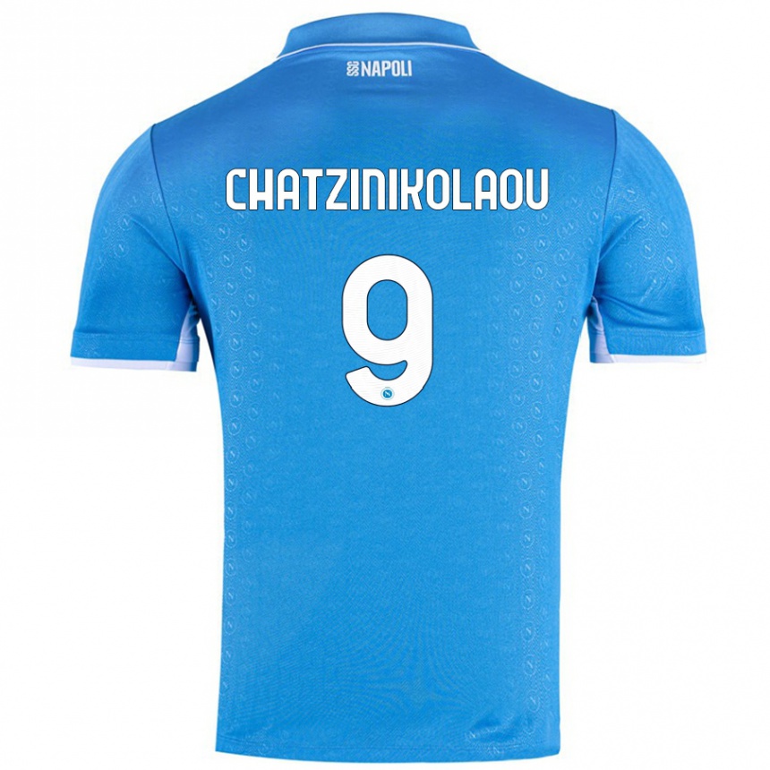 Kids Football Despoina Chatzinikolaou #9 Sky Blue Home Jersey 2024/25 T-Shirt