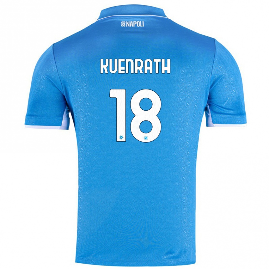 Kids Football Melanie Kuenrath #18 Sky Blue Home Jersey 2024/25 T-Shirt