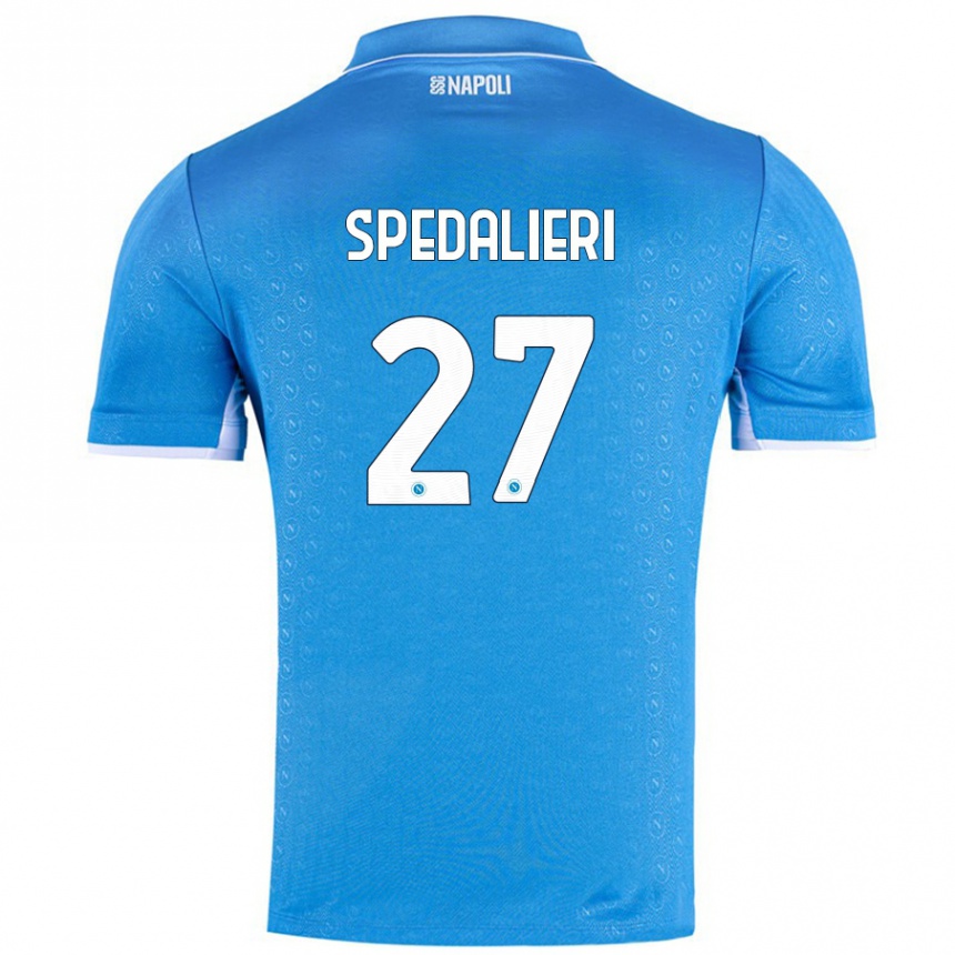 Kids Football Johnatan Andrea Spedalieri #27 Sky Blue Home Jersey 2024/25 T-Shirt