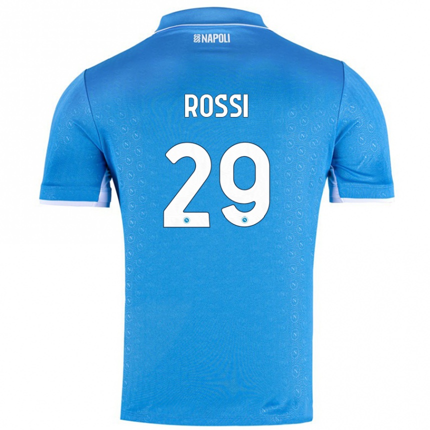 Kids Football Francesco Rossi #29 Sky Blue Home Jersey 2024/25 T-Shirt