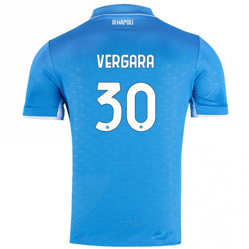 Kids Football Antonio Vergara #30 Sky Blue Home Jersey 2024/25 T-Shirt