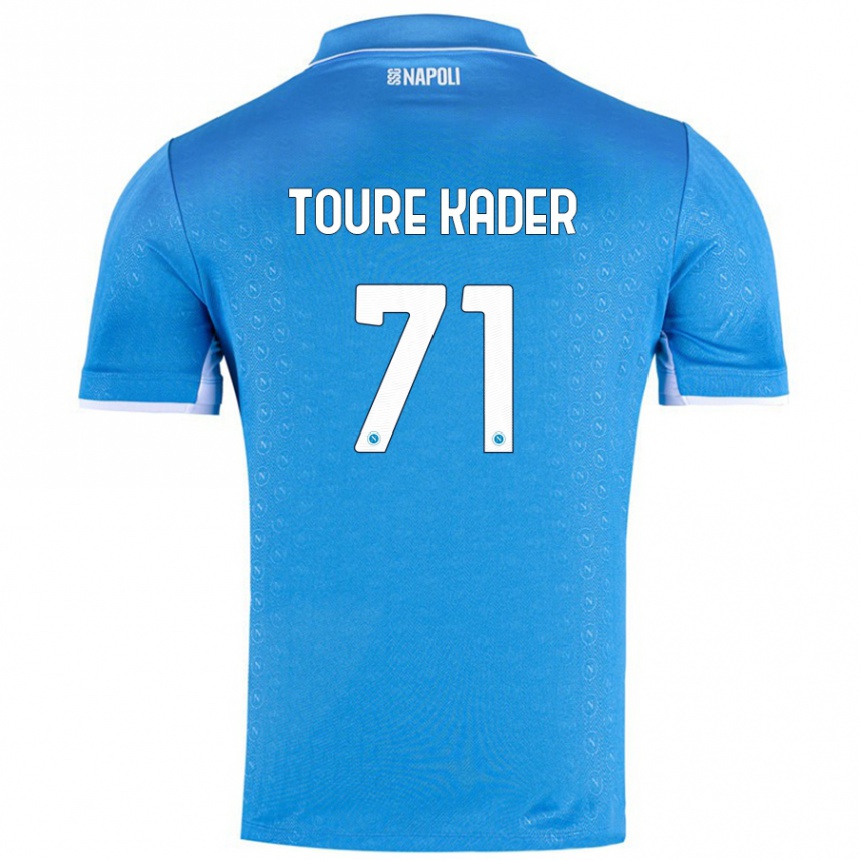 Kids Football Aziz Toure Kader #71 Sky Blue Home Jersey 2024/25 T-Shirt