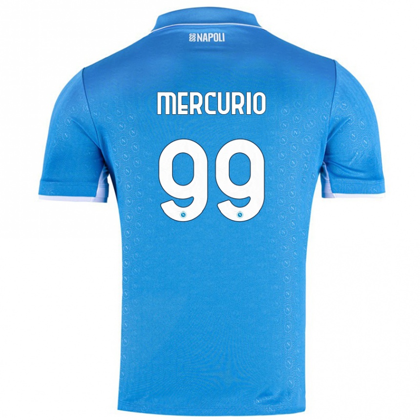 Kids Football Giovanni Mercurio #99 Sky Blue Home Jersey 2024/25 T-Shirt