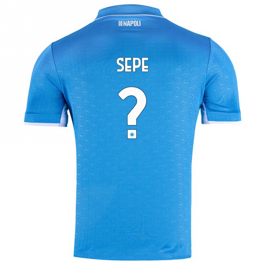 Kids Football Mauro Sepe #0 Sky Blue Home Jersey 2024/25 T-Shirt