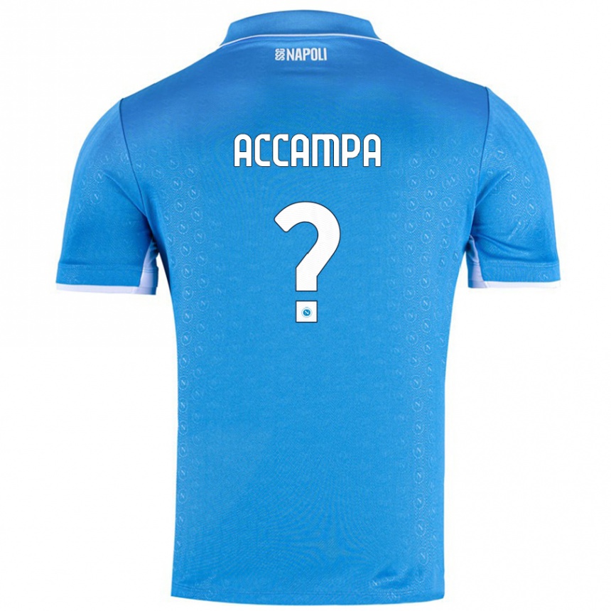 Kids Football Davide Accampa #0 Sky Blue Home Jersey 2024/25 T-Shirt