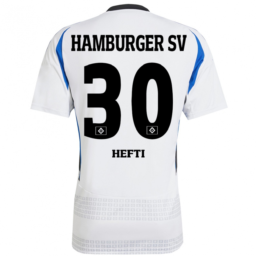 Kids Football Silvan Hefti #30 White Blue Home Jersey 2024/25 T-Shirt