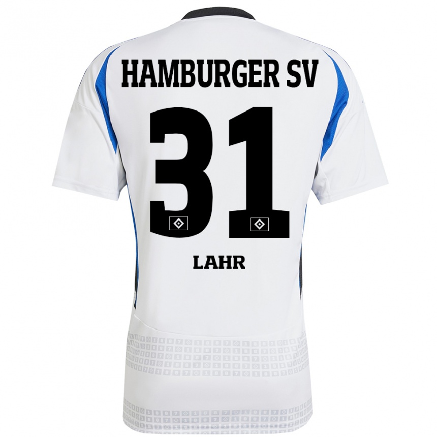 Kids Football Jobina Lahr #31 White Blue Home Jersey 2024/25 T-Shirt