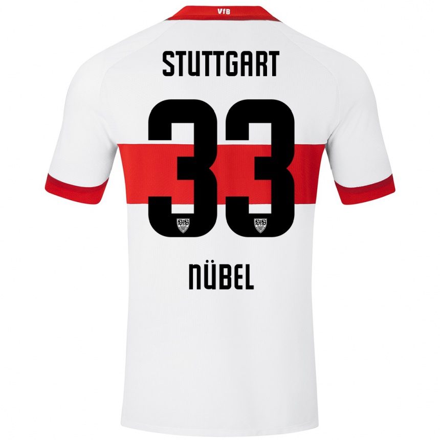 Kids Football Alexander Nübel #33 White Red Home Jersey 2024/25 T-Shirt