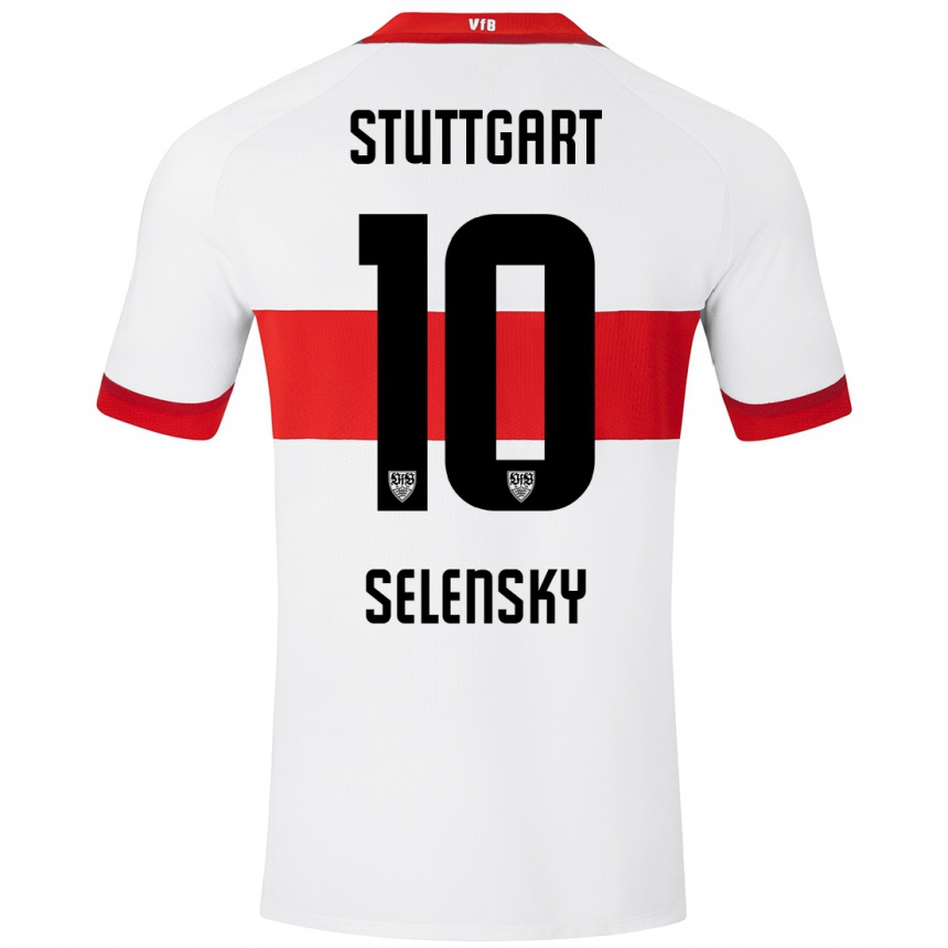 Kids Football Anja Selensky #10 White Red Home Jersey 2024/25 T-Shirt