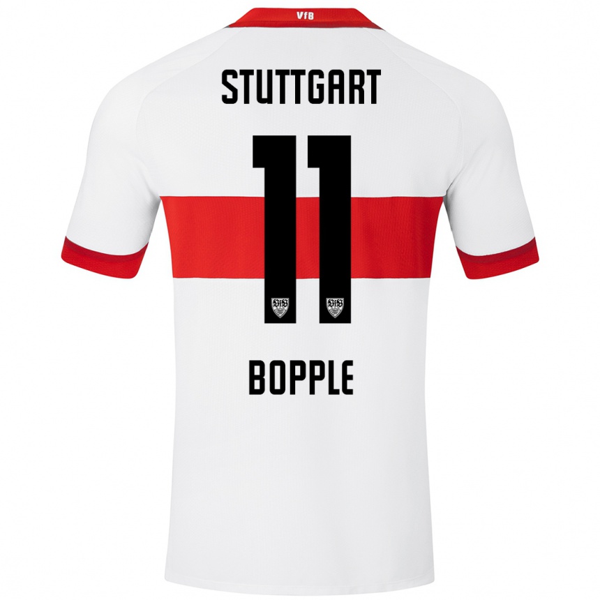 Kids Football Teresa Böpple #11 White Red Home Jersey 2024/25 T-Shirt