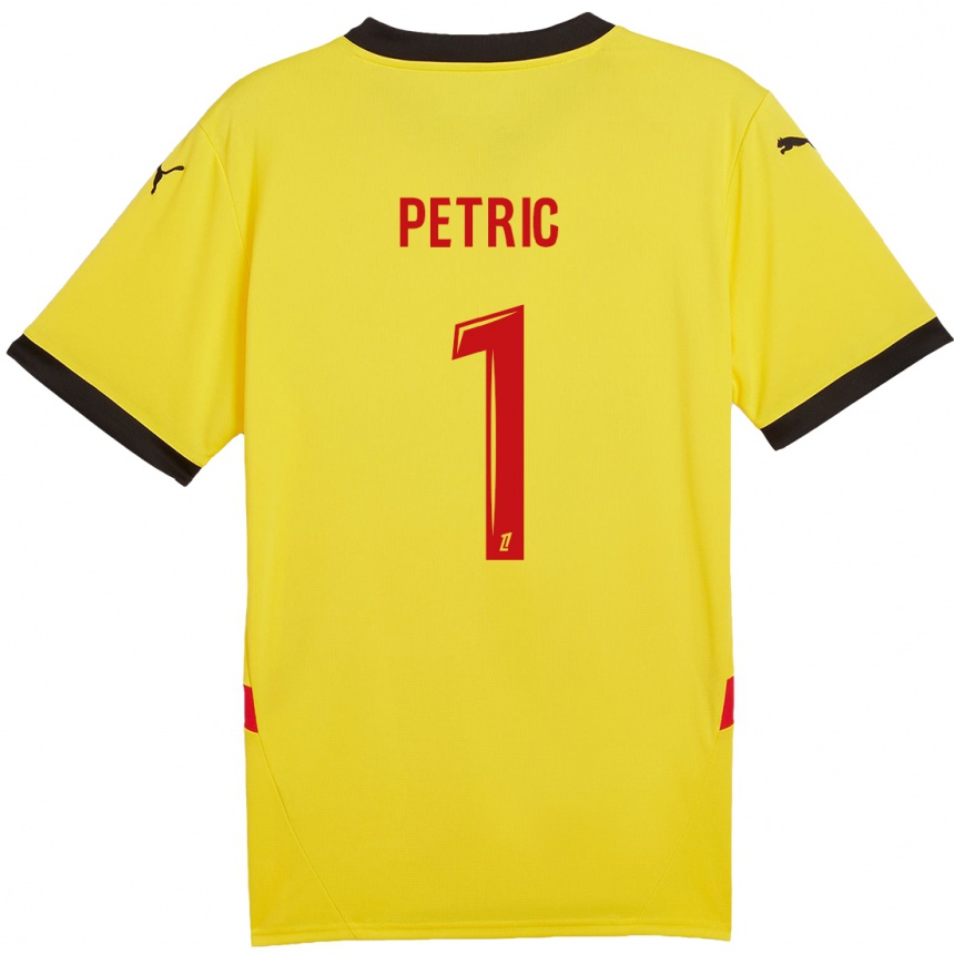 Kids Football Denis Petric #1 Yellow Red Home Jersey 2024/25 T-Shirt