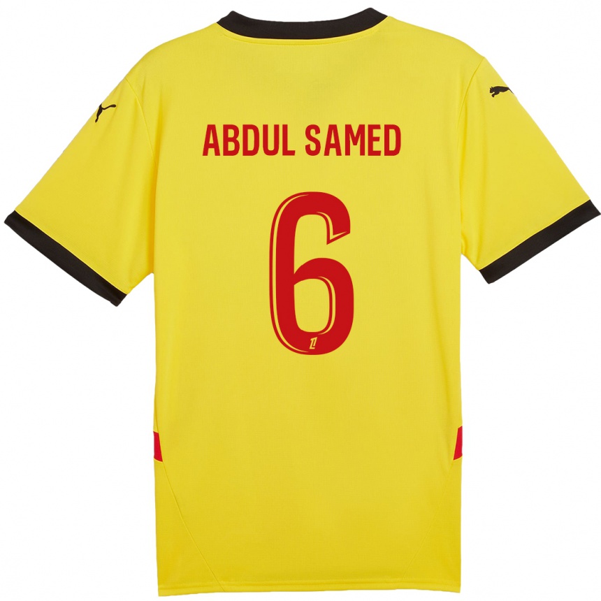 Kids Football Salis Abdul Samed #6 Yellow Red Home Jersey 2024/25 T-Shirt