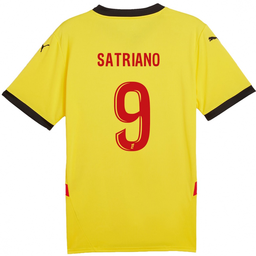 Kids Football Martín Satriano #9 Yellow Red Home Jersey 2024/25 T-Shirt