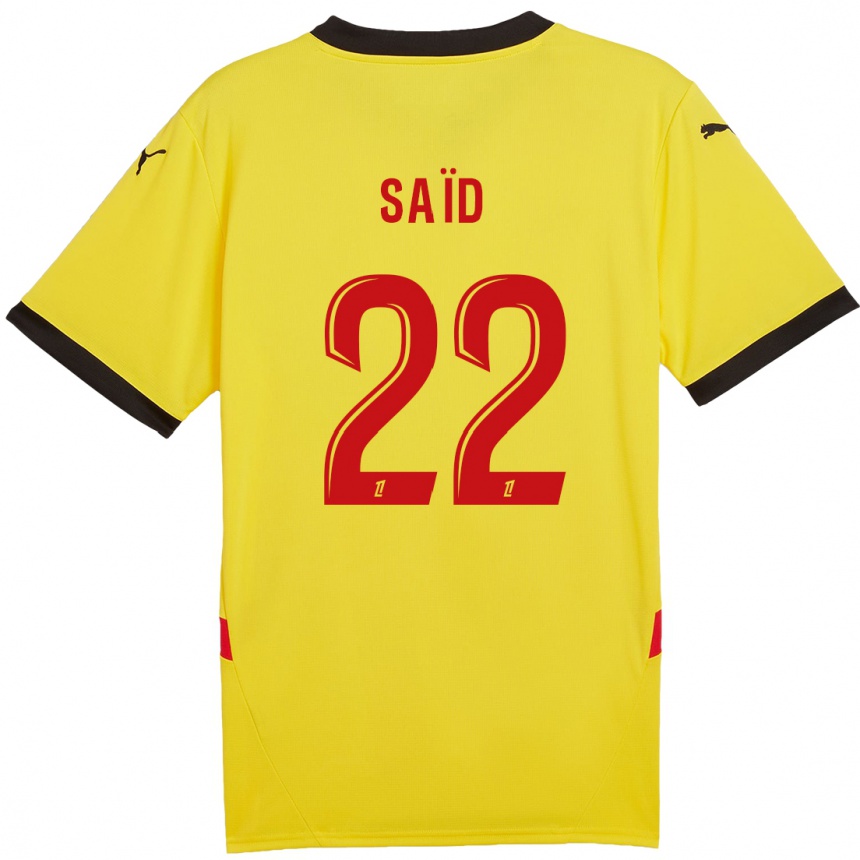 Kids Football Wesley Saïd #22 Yellow Red Home Jersey 2024/25 T-Shirt