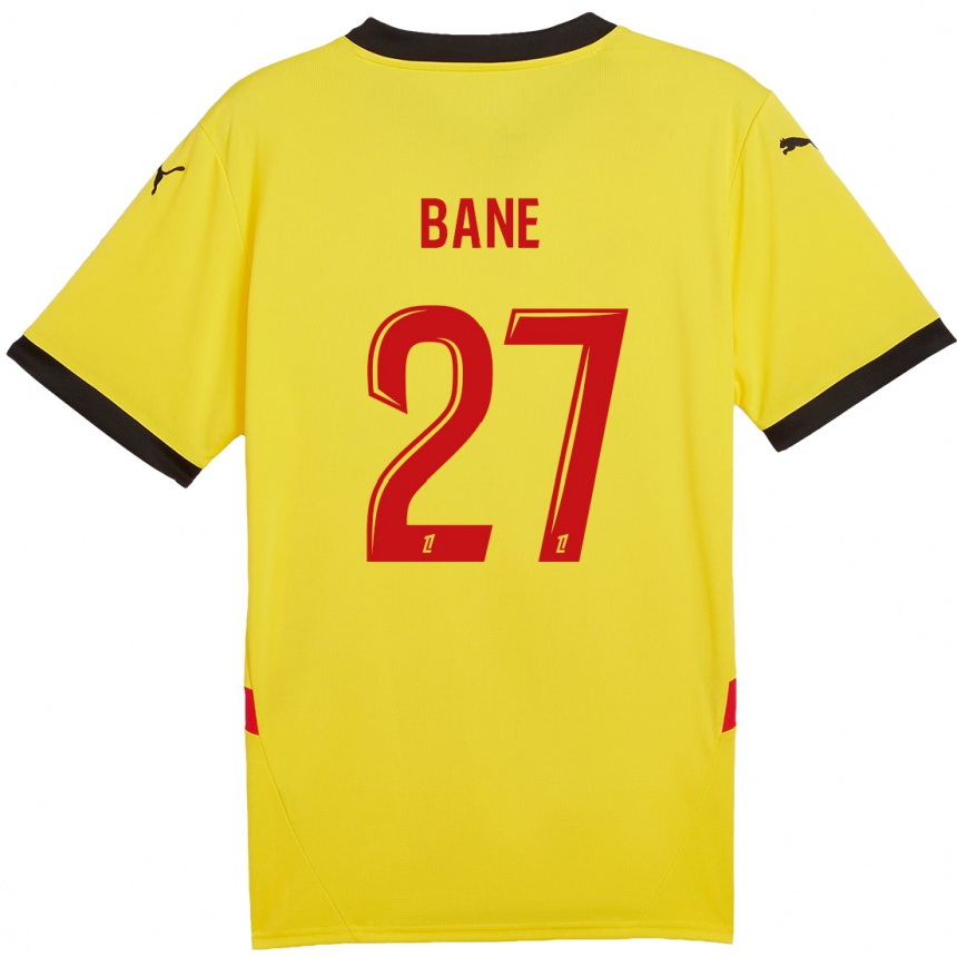 Kids Football Sidi Bane #27 Yellow Red Home Jersey 2024/25 T-Shirt