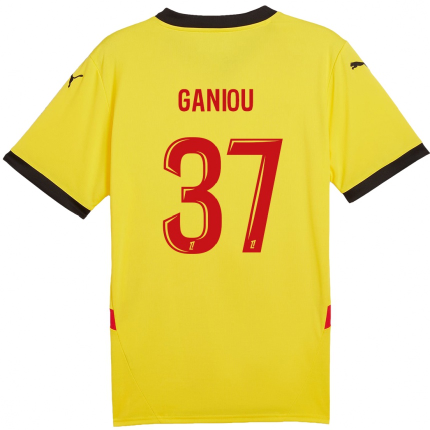 Kids Football Ismaëlo Ganiou #37 Yellow Red Home Jersey 2024/25 T-Shirt