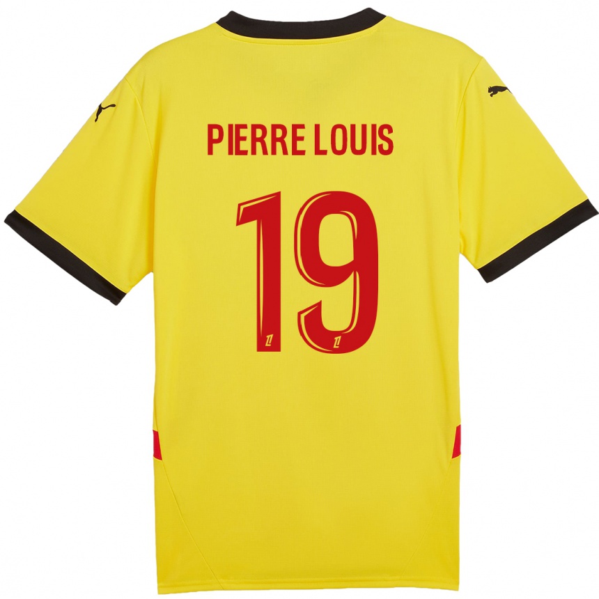 Kids Football Dayana Pierre-Louis #19 Yellow Red Home Jersey 2024/25 T-Shirt