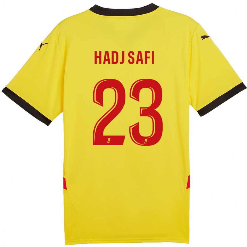 Kids Football Souhina Hadj Safi #23 Yellow Red Home Jersey 2024/25 T-Shirt