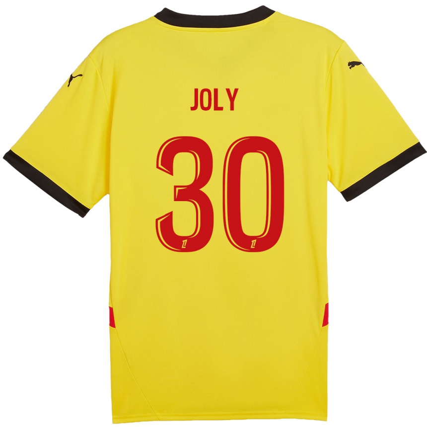 Kids Football Blandine Joly #30 Yellow Red Home Jersey 2024/25 T-Shirt