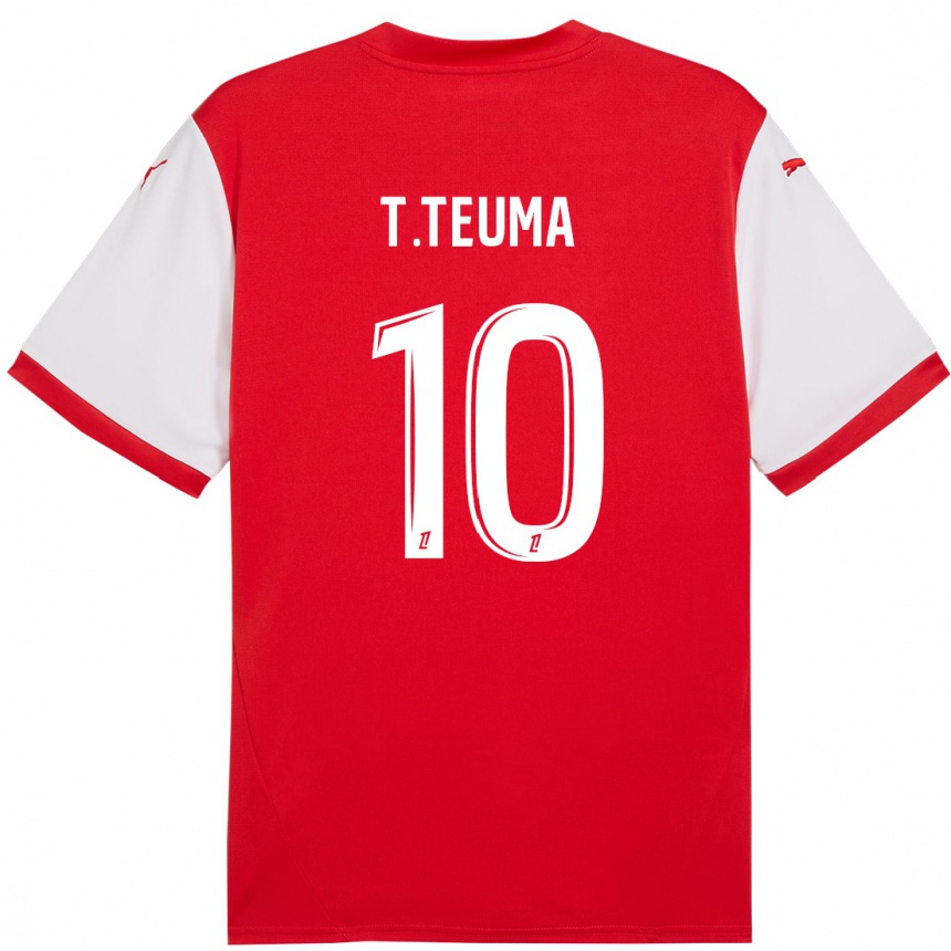 Kids Football Teddy Teuma #10 Red White Home Jersey 2024/25 T-Shirt