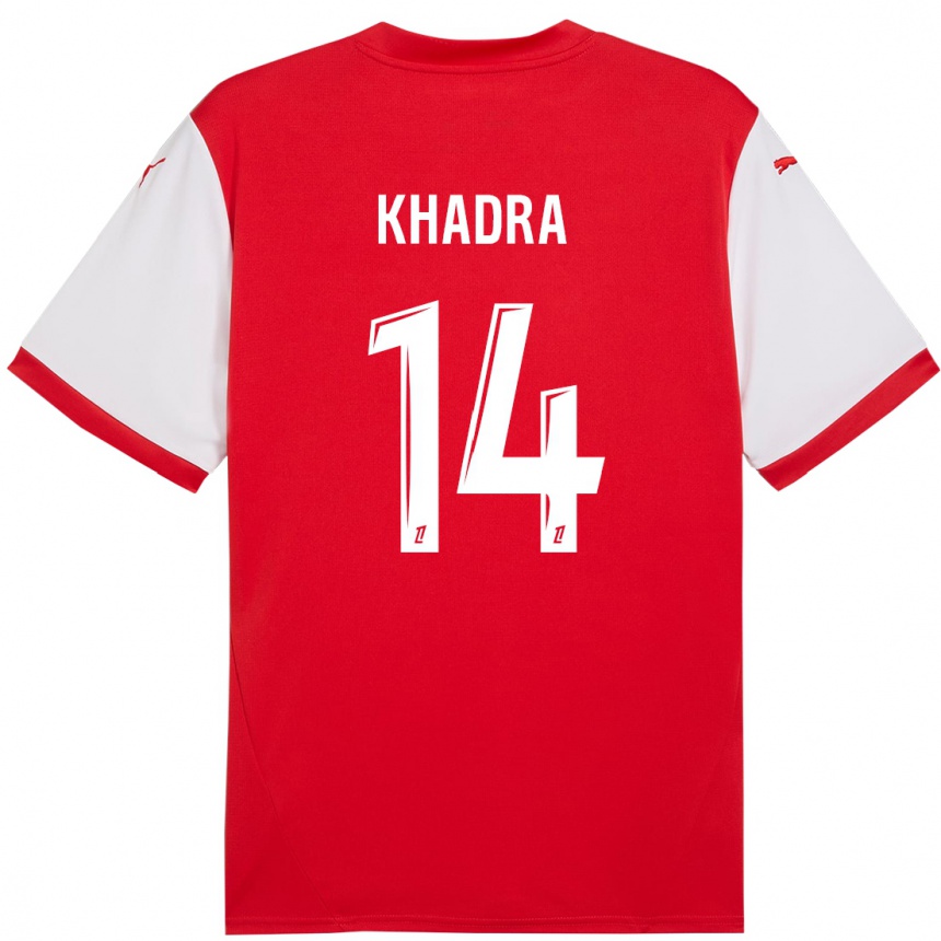 Kids Football Reda Khadra #14 Red White Home Jersey 2024/25 T-Shirt