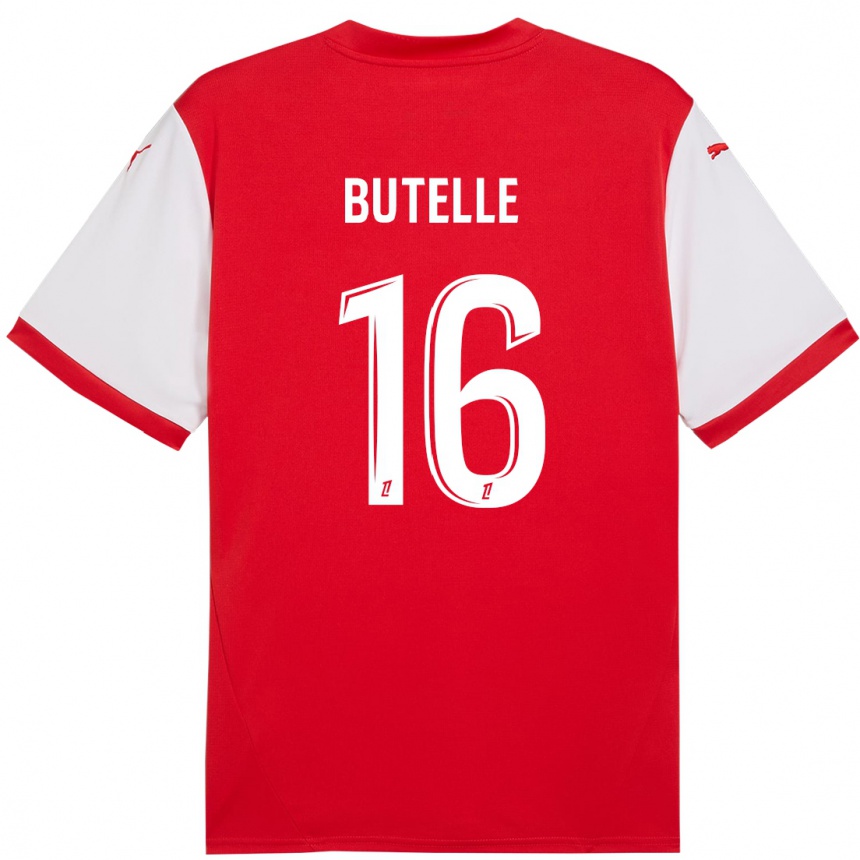 Kids Football Ludovic Butelle #16 Red White Home Jersey 2024/25 T-Shirt