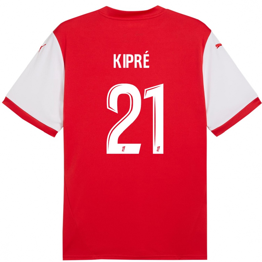 Kids Football Cédric Kipré #21 Red White Home Jersey 2024/25 T-Shirt