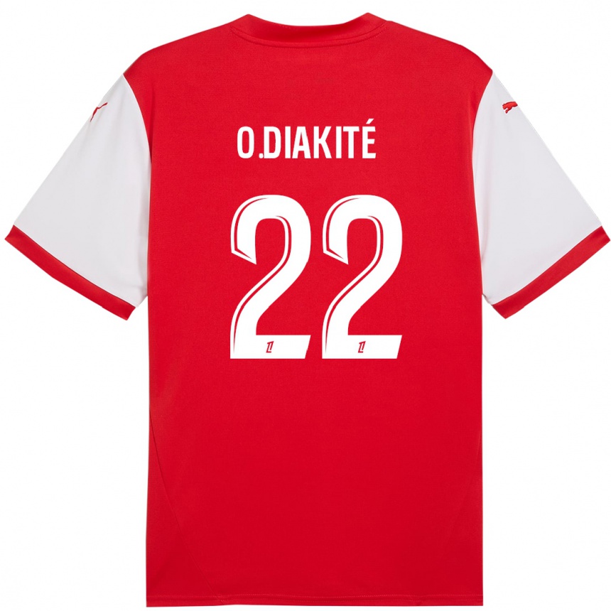 Kids Football Oumar Diakité #22 Red White Home Jersey 2024/25 T-Shirt