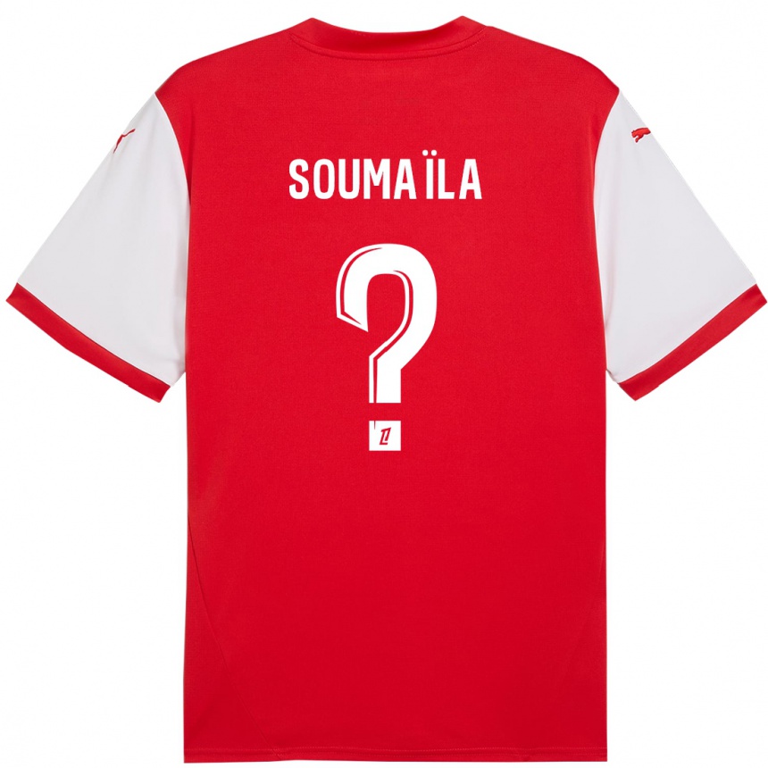 Kids Football Soumaïla Sylla #0 Red White Home Jersey 2024/25 T-Shirt