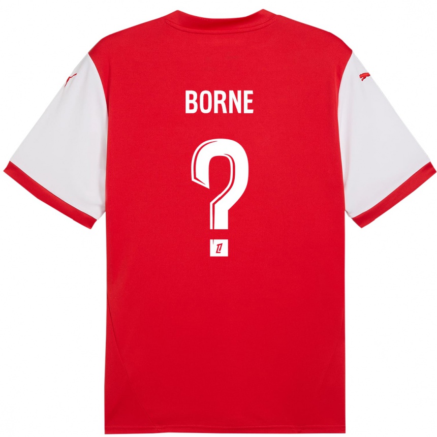 Kids Football Melvin Borne #0 Red White Home Jersey 2024/25 T-Shirt