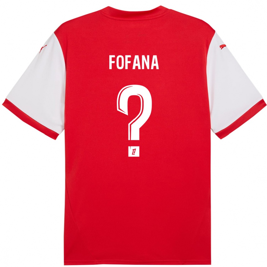 Kids Football Yaya Fofana #0 Red White Home Jersey 2024/25 T-Shirt