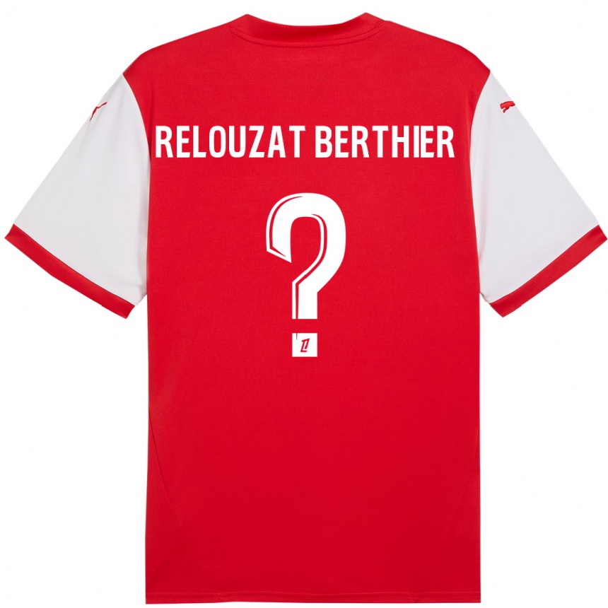 Kids Football Maxime Relouzat Berthier #0 Red White Home Jersey 2024/25 T-Shirt