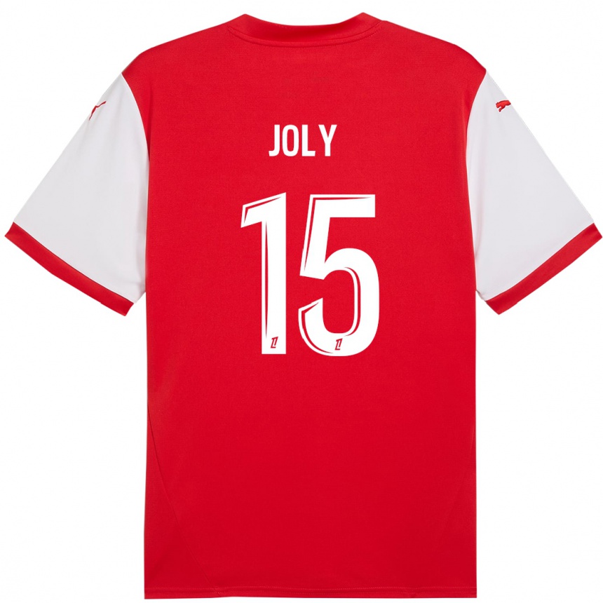 Kids Football Lou-Ann Joly #15 Red White Home Jersey 2024/25 T-Shirt