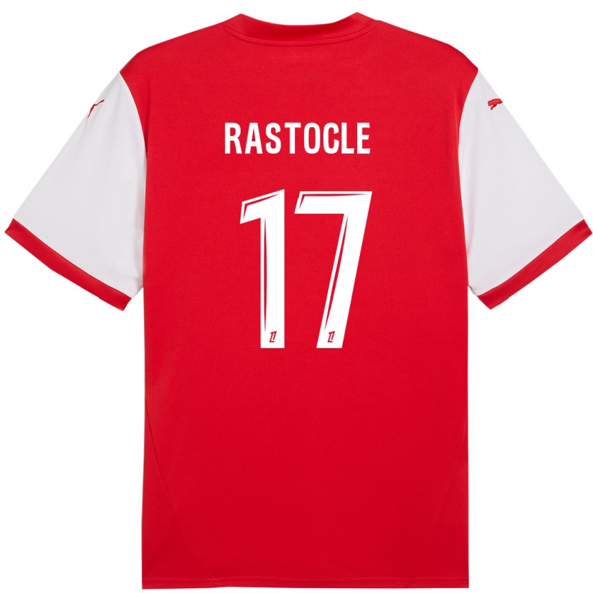 Kids Football Jade Rastocle #17 Red White Home Jersey 2024/25 T-Shirt