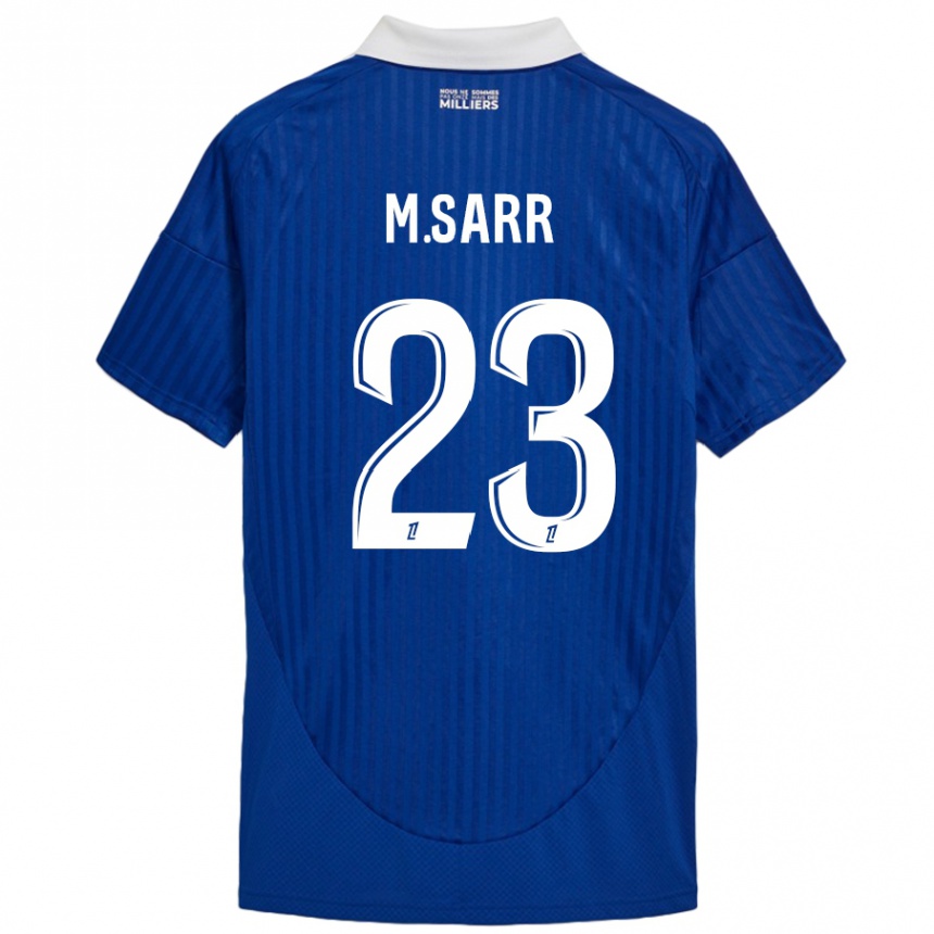 Kids Football Mamadou Sarr #23 Blue White Home Jersey 2024/25 T-Shirt