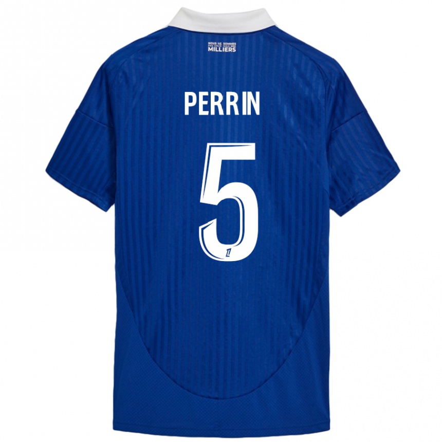 Kids Football Lucas Perrin #5 Blue White Home Jersey 2024/25 T-Shirt