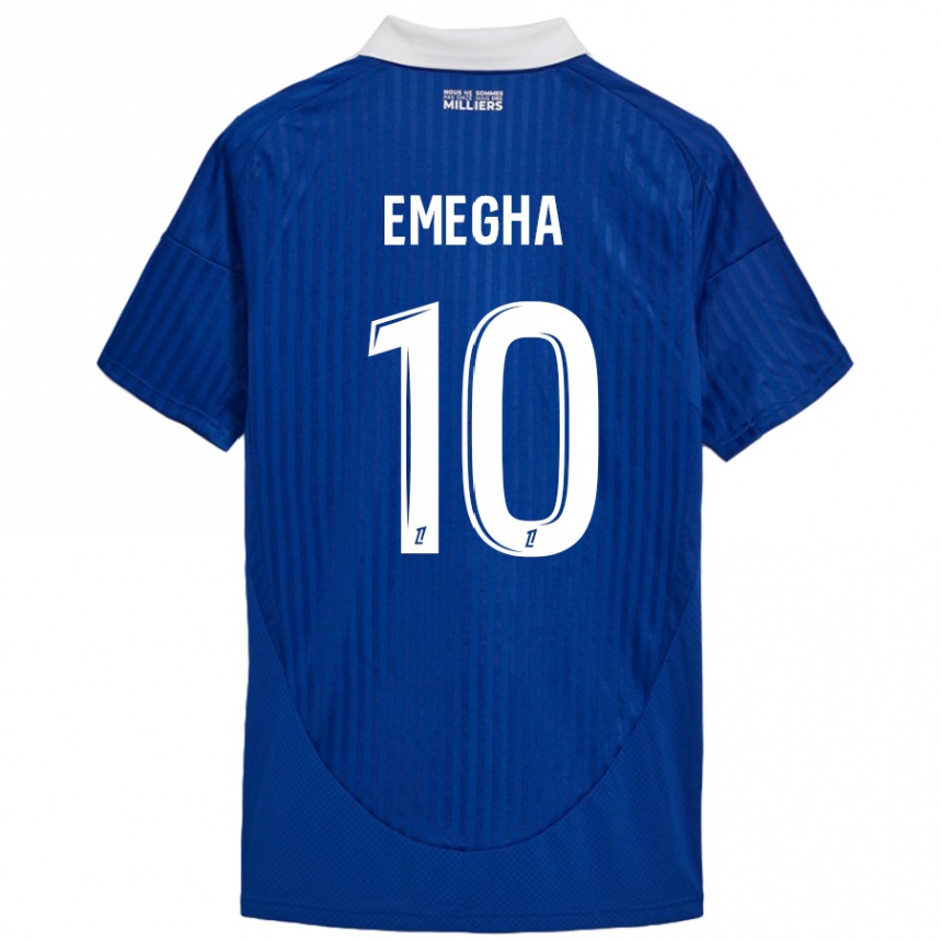 Kids Football Emanuel Emegha #10 Blue White Home Jersey 2024/25 T-Shirt